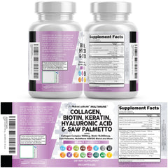 Clean Nutraceuticals collagen pills packaging closeup showing contents.