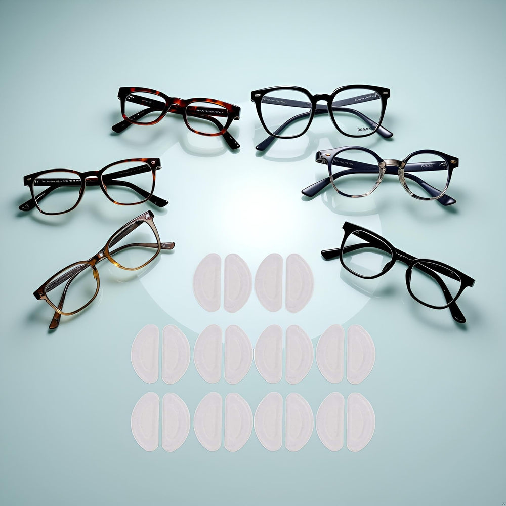 Close-up of soft silicone nose pads for glasses