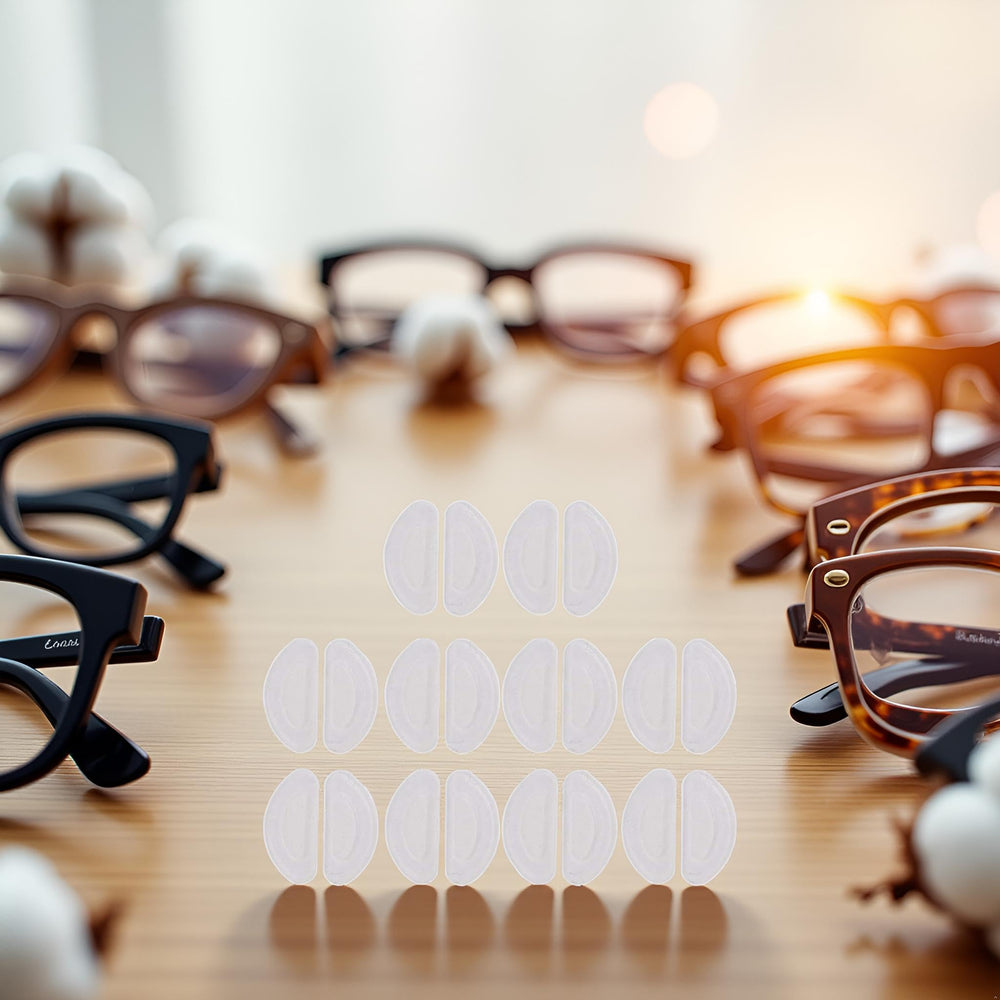 Transparent anti-slip nose pads for all glasses styles