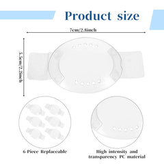 Clear plastic eye patch with ventilation holes
