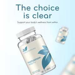 Heart health concept with nattokinase capsules