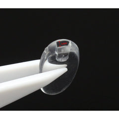 Clear plug-in nose piece for eyeglasses