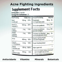 Radiant skin associated with acne vitamin complex