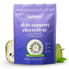 Front view of Clear Within Electrolyte Powder container