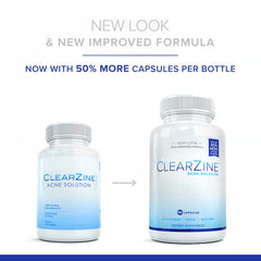 Close-up of ClearZine capsules inside a bottle