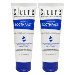 Front view of Cleure Original No Fluoride Toothpaste 4oz tube