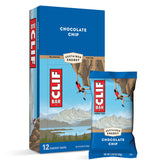 CLIF Bar Chocolate Chip packaging shown for on-the-go energy during workouts.