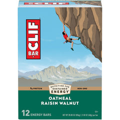 CLIF Bar Oatmeal Raisin Walnut on-trail snack for sustained energy
