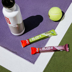 CLIF BLOKS packaging showing 24 g carbs and caffeine