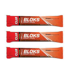 Front view of CLIF BLOKS Orange Energy Chews package