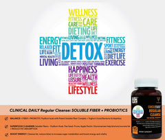 Clinical Daily Regular Cleanse packaging side highlighting natural ingredients