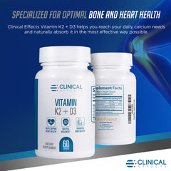 Graphic showing K2, D3, Bioperine and calcium ingredients