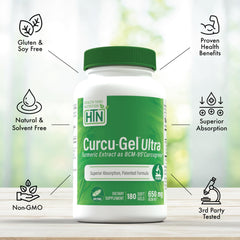 Clinical studies badge for Curcu-Gel turmeric supplement