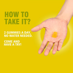 Close-up view of pineapple magnesium glycinate gummies