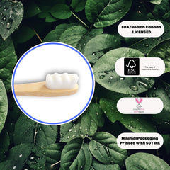 Close-up of ultra-soft 1000 nano bristles on a Cloud Brush toothbrush