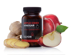 Turmeric and ginger ingredients with apple cider vinegar