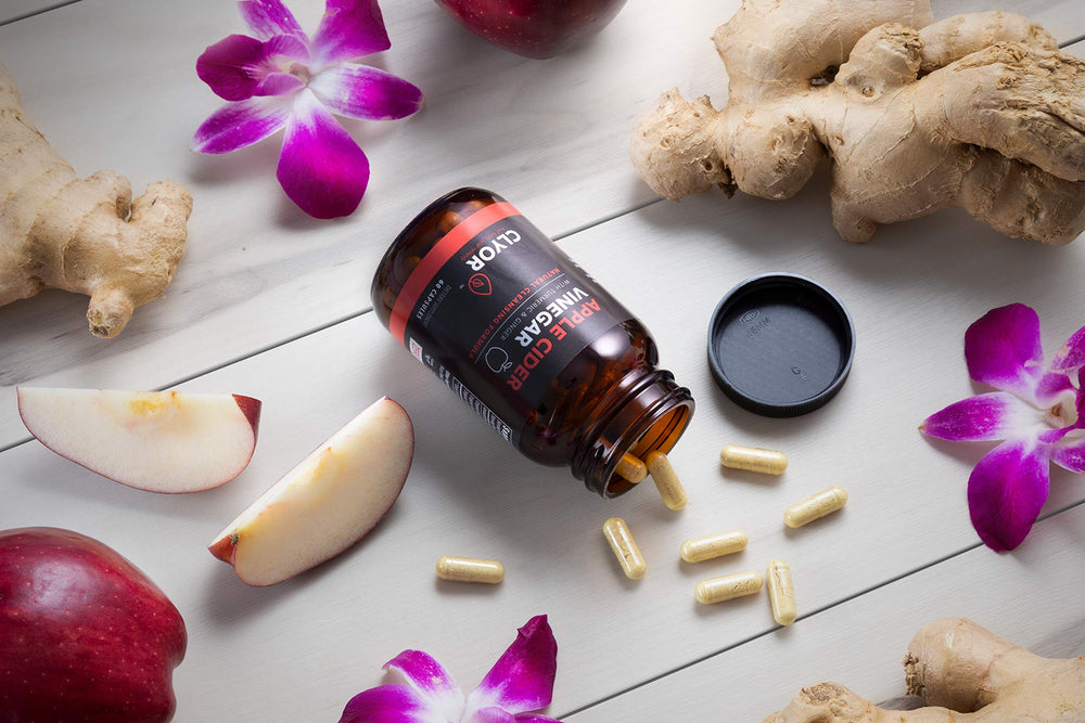 CLYOR ACV Pills bottle with label