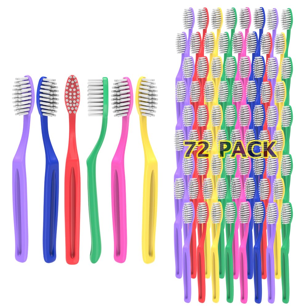 Clypolly 72-pack kids disposable toothbrush with soft bristles