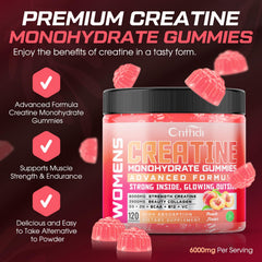 Close-up of CNFHDI Peach Flavored Creatine Gummies