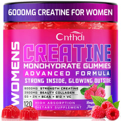CNFHDI Creatine Gummies bottle label with 6000mg serving