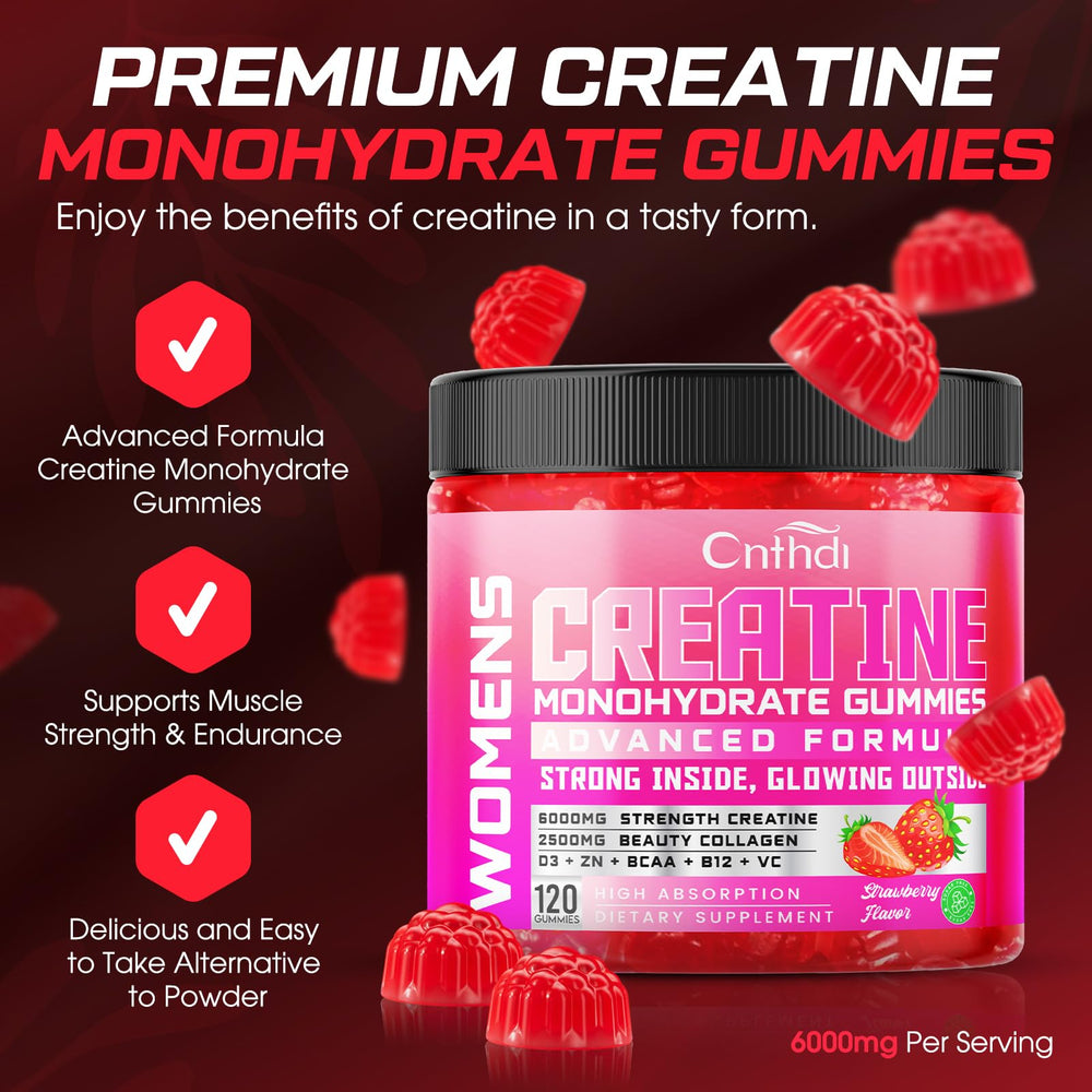 Close-up of strawberry flavored CNFHDI gummies