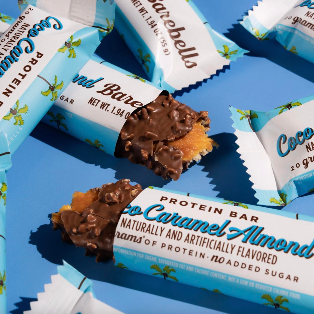 Coco Caramel Almond protein bar flavor
