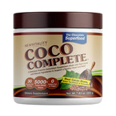Coco Complete by New Vitality product bottle with chocolate flavor label