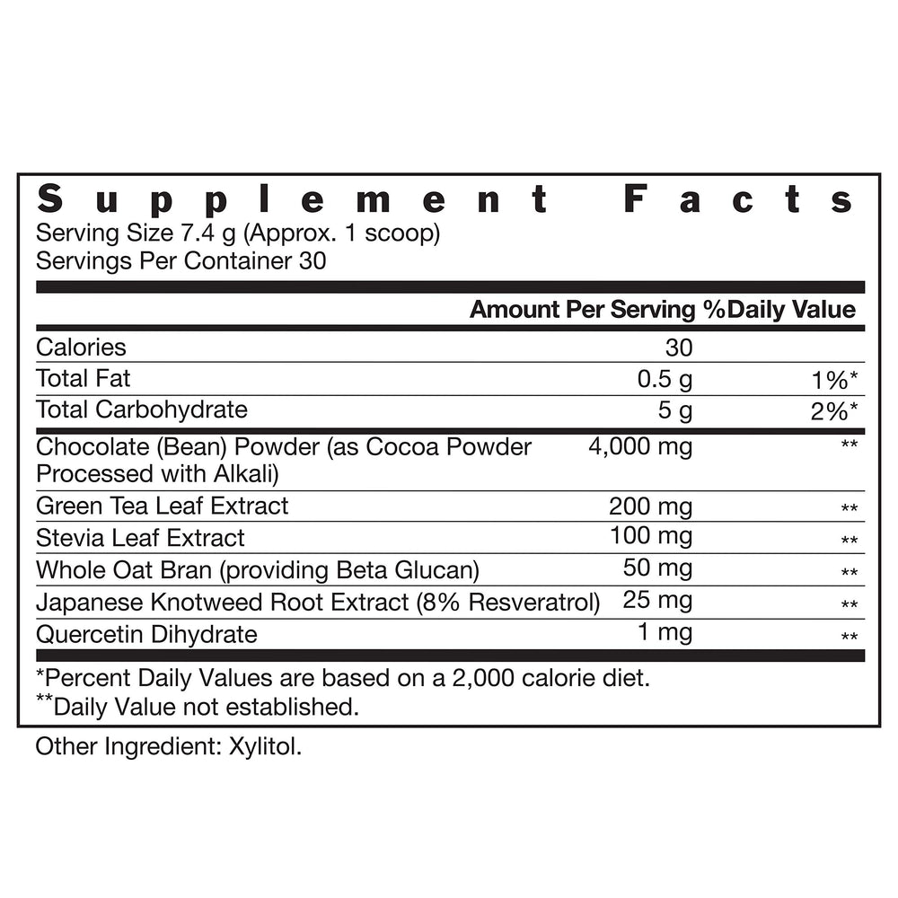 Back of Coco Complete canister showing 30 servings