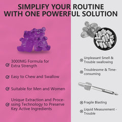 Adult taking CocoaNee joint support gummies