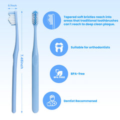 Twelve toothbrushes with individual head covers