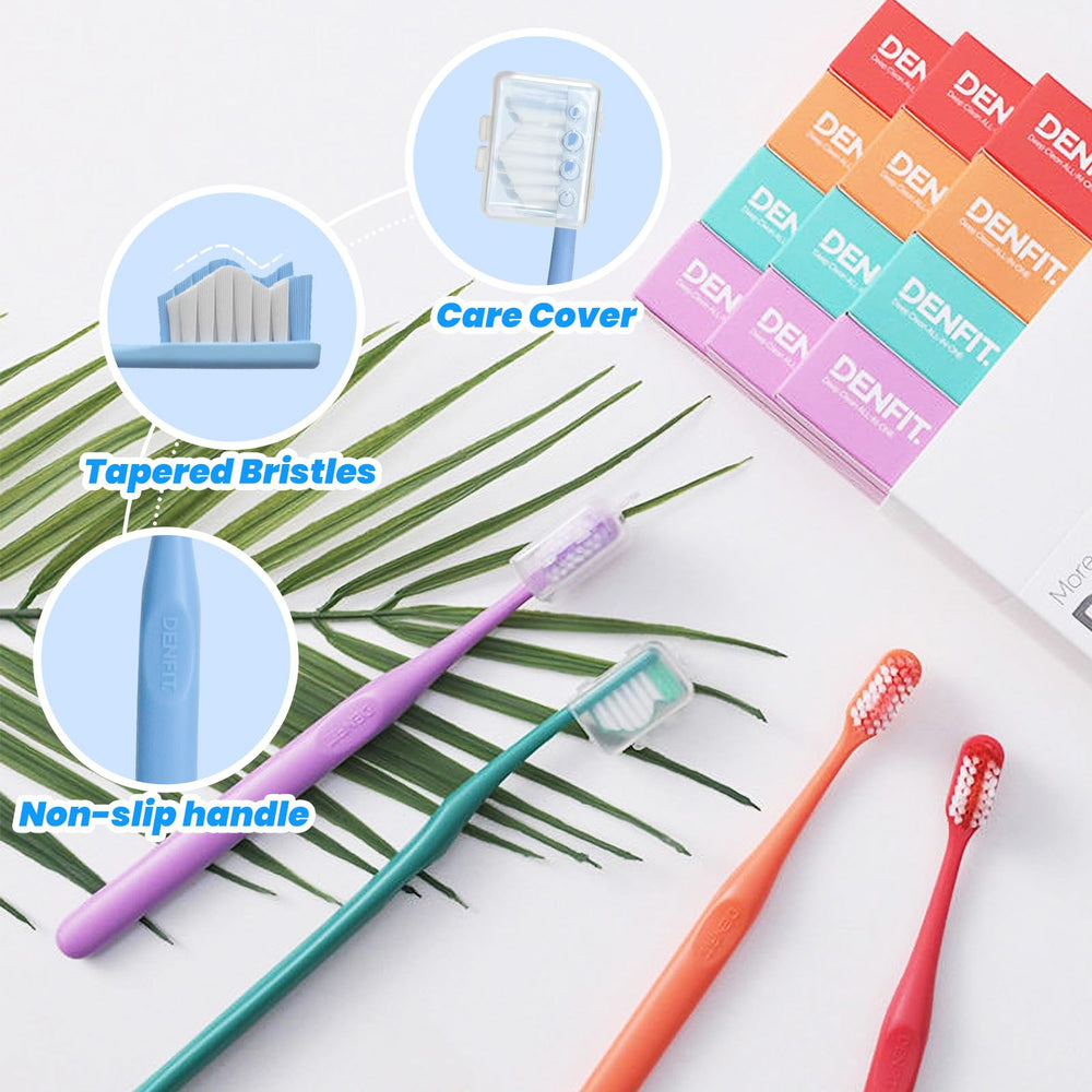 Travel-friendly toothbrush pack with protective covers