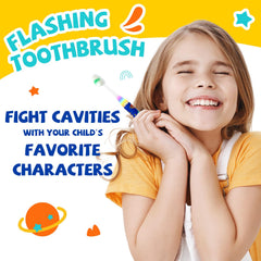 Pack of two COCOBURI flashing toothbrushes for ages 3 and up