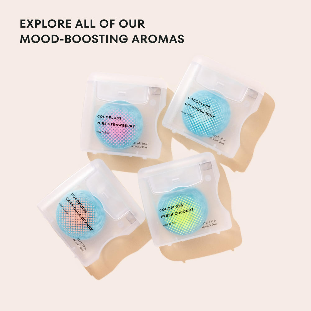 Sustainable packaging and reusable dispenser for Cocolab floss