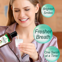 Natural ingredients bottle: coconut oil and peppermint essential oil