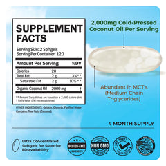 Close-up of bottle with softgel capsules