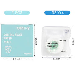 Expandable dental floss that expands on contact with saliva