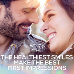 Bright smile concept with mouthwash and whitening pen