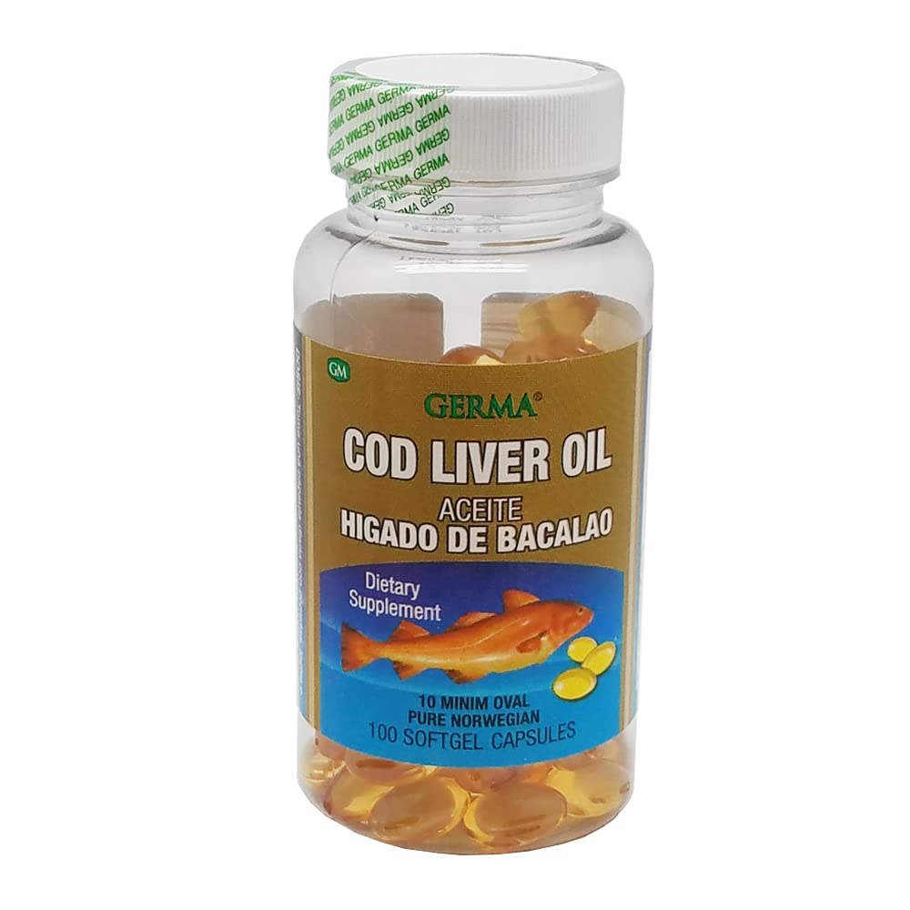 GERMA Cod Liver Oil Capsules bottle – Pure Norwegian Cod Liver Oil