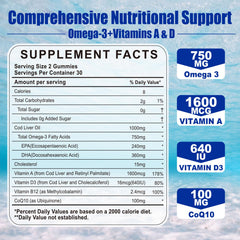 Close-up of orange-flavored Cod Liver Oil Gummies