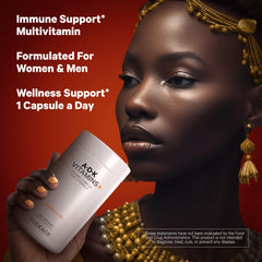 Bottle with ingredients laid out for the ADK formula