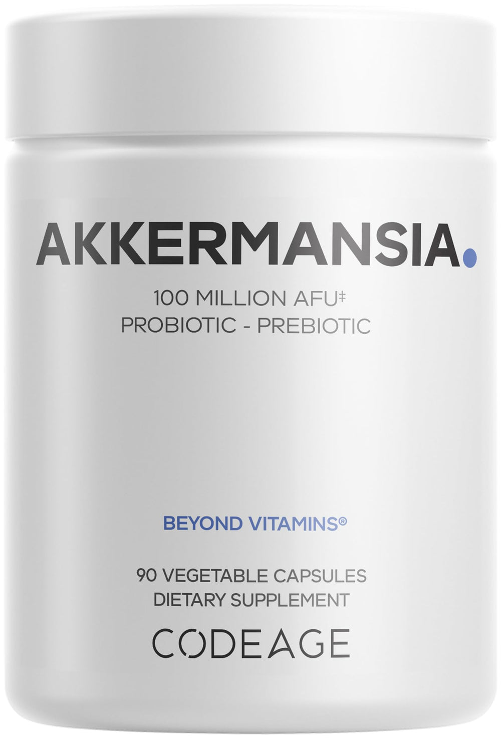 Codeage Akkermansia Muciniphila probiotic bottle with 90 capsules