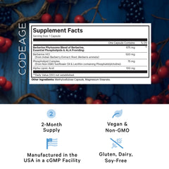 Front view of Codeage Berberine Phytosome bottle