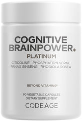 Bottle of Codeage Cognitive Brainpower Platinum supplement – front view