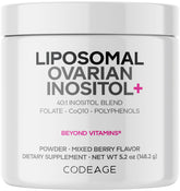 Codeage front packaging showing berry flavored liposomal inositol for easy daily use