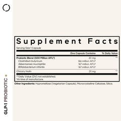 Close-up of Codeage GLP-1 Probiotic+ label