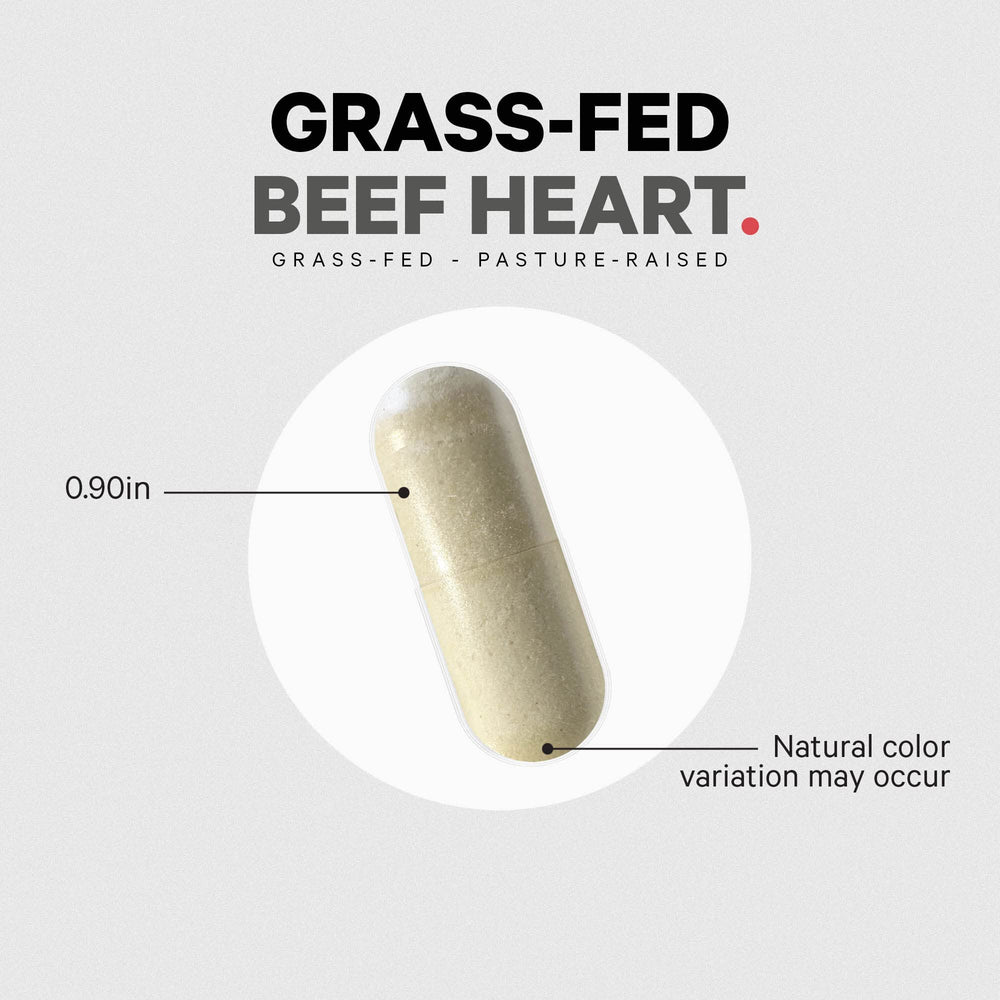 Beef heart & liver capsules inside the Codeage bottle