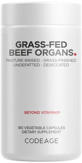 Codeage Grass-Fed Beef Organs Supplement bottle – front view