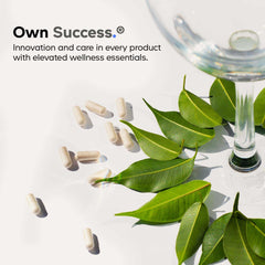 180 capsules arranged beside the bottle