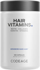 Hero image of Codeage Hair Vitamins 10000 mcg Biotin, Keratin, Collagen, 120 capsules