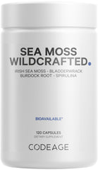 Codeage Raw Wildcrafted Irish Sea Moss 120 capsules bottle
